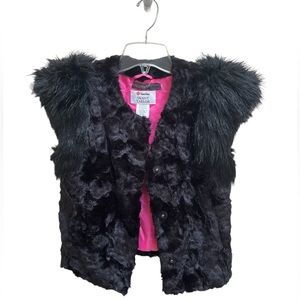 Women’s XS Neiman Marcus Skaist Taylor Black Faux Fur Vest